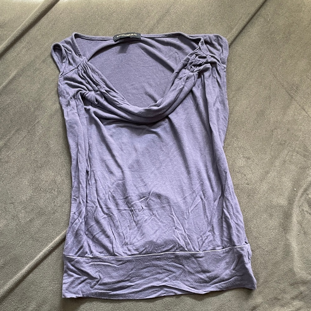 Banana Republic Lavender Cowl Neck Blouse